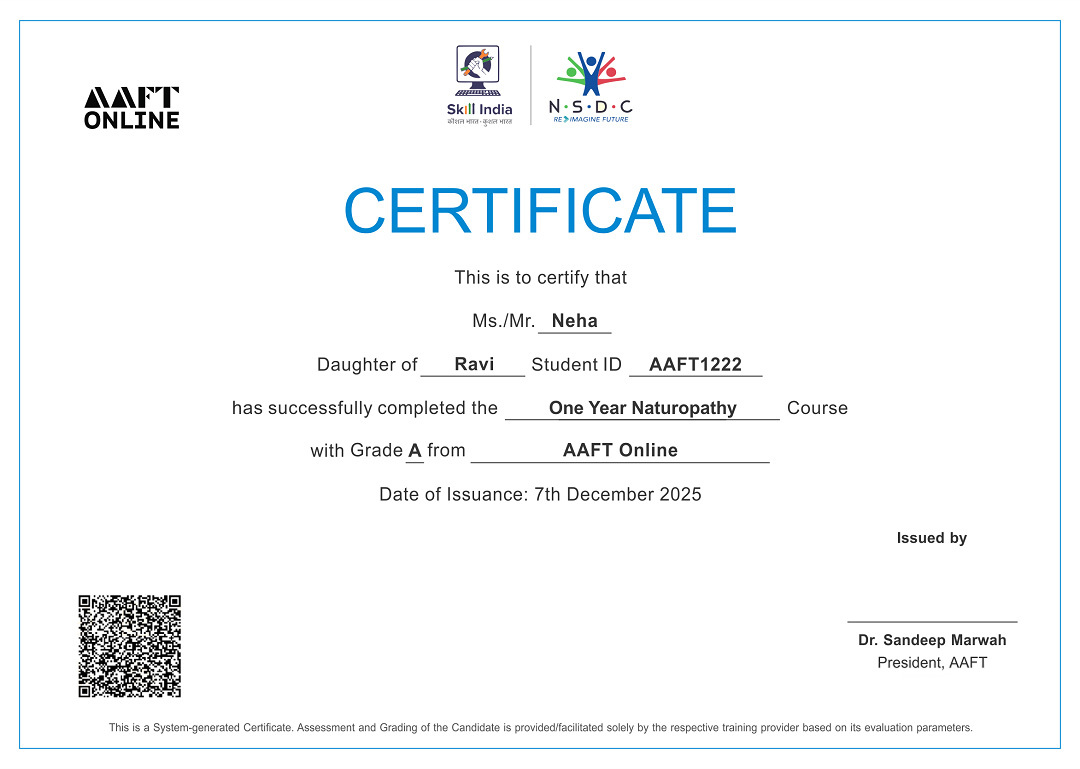 NSDC certificate for advertising pr and corporate communication