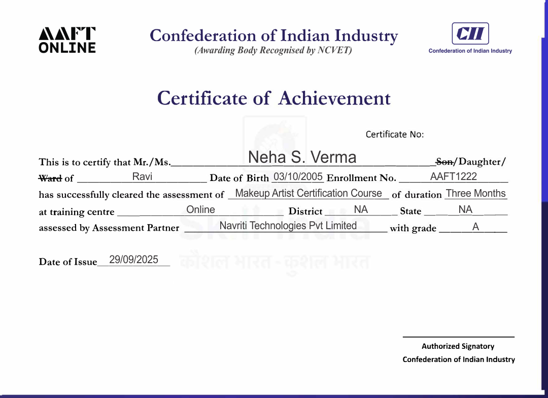 NSDC certificate for advertising pr and corporate communication