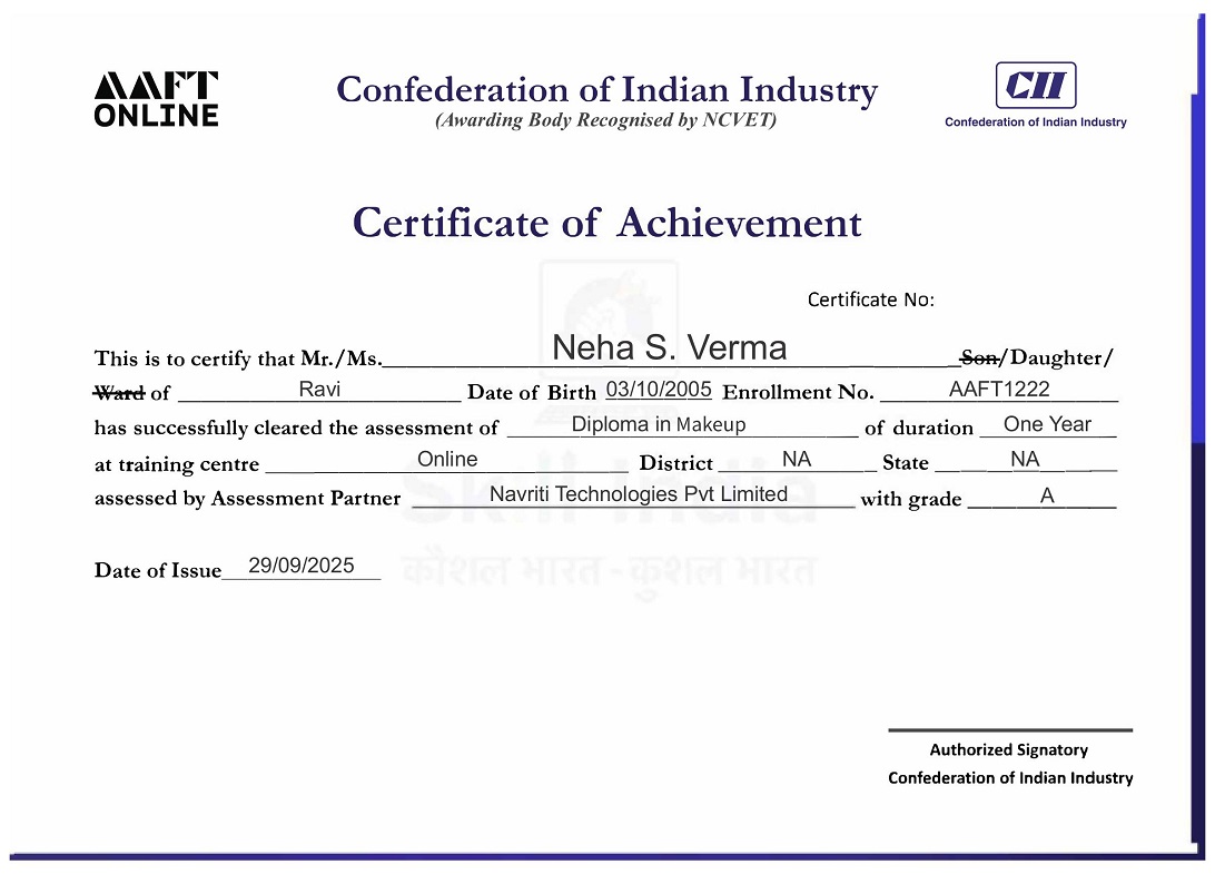 NSDC certificate for advertising pr and corporate communication