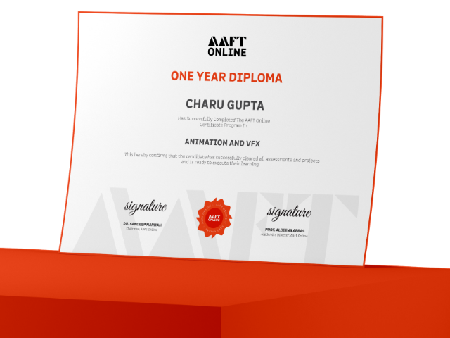 Animation and VFX one year diploma course certificate
